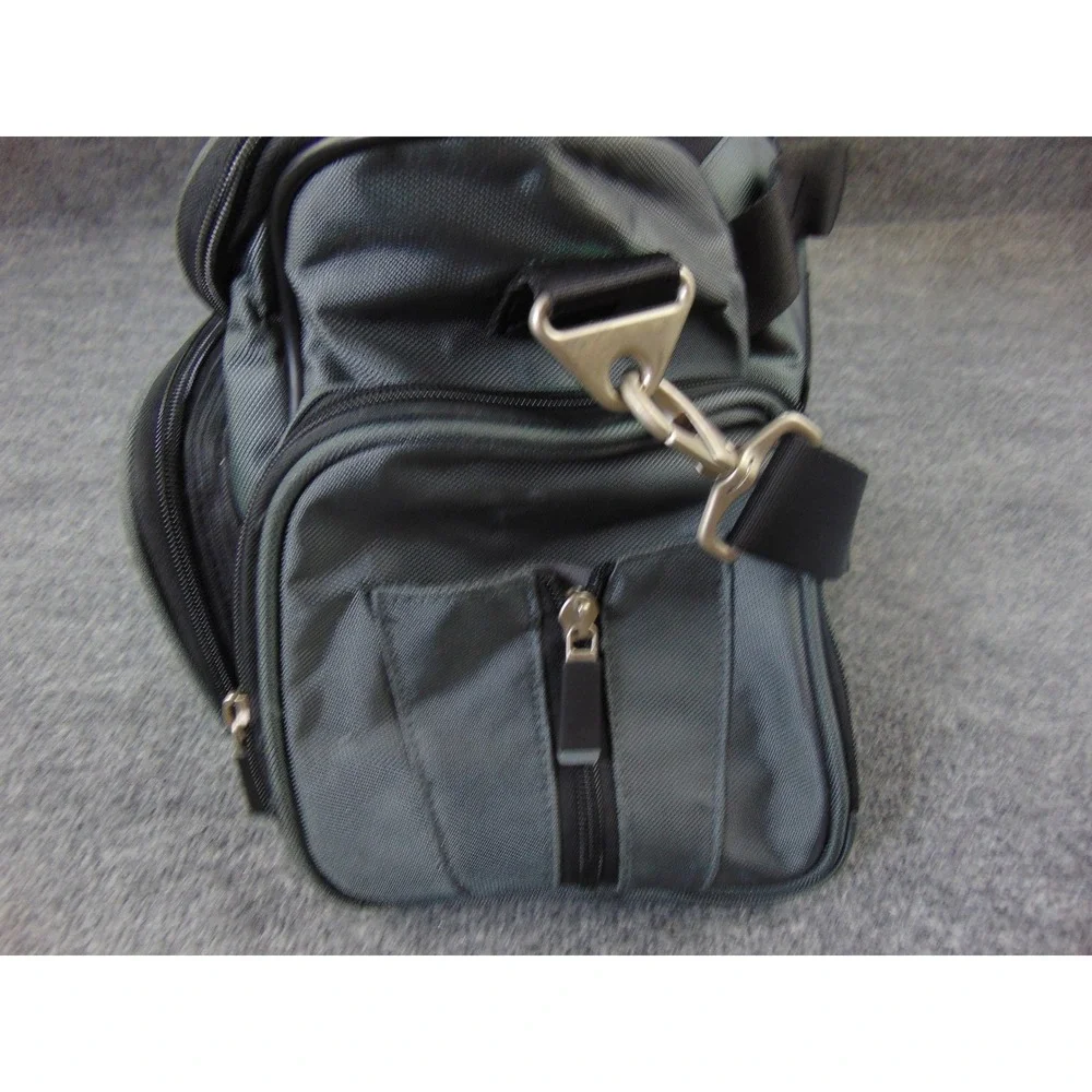 Eddie Bauer Messenger Bag Mens Large Black Grey Solid Travel Utility Gorpcore